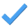 Blue check mark icon symbolizing approval and verification.