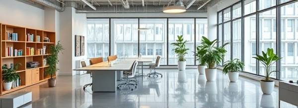incredible cleaning supplies, amazement, reviewing catalog, photorealistic, contemporary open-plan office, highly detailed, crisp print material shots, professional finish, professional color grade, even diffused lighting, shot with a 90mm lens.