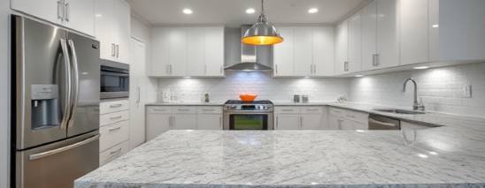 efficient kitchen cleaning, pride, wiping, photorealistic, contemporary kitchen with an island and stainless steel appliances, highly detailed, soap bubbles glistening, HDR, silver and white color palette, ambient overhead lighting, shot with a 24mm lens