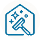 Icon representing clean design elements for a fresh look.